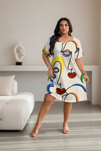 Load image into Gallery viewer, Women’s Casual Printed Round Neck Short Sleeve Dress

