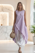 Load image into Gallery viewer, Women's Sleeveless Asymmetric Tunic &amp; Harem Pants Two-Piece Set
