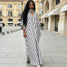 Load image into Gallery viewer, African-Inspired Striped Loose Long Dress | One Size 5 Colors

