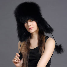 Load image into Gallery viewer, Women’s Korean Fox Fur Lei Feng Hat – Warm Winter Ear Protection Hat
