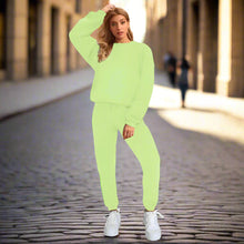 Load image into Gallery viewer, 👚 Women's Solid Color Round Neck Pullover Sweatshirt &amp; Pants Set
