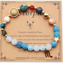 Load image into Gallery viewer, Twelve Constellations Bracelets - Natural Stone Beaded Bracelets with Eight Planet Designs
