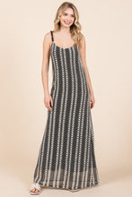 Load image into Gallery viewer, Plus Size Striped Scoop Neck Beaded Strap Maxi Cami Dress – Elegant and Stylish Cami Dress , Beaded Straps, and Flattering Scoop Neckline

