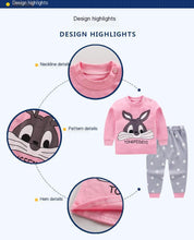 Load image into Gallery viewer, Cotton Pajama Set for Kids 0-5 Years with Cartoon Design - # BAAA81810020
