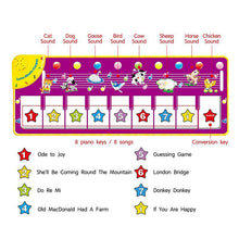 Load image into Gallery viewer, Music Carpets Piano Mats Music Touch Play Keyboard with 8 Demo Songs Baby Animals Educational Toy for Kids
