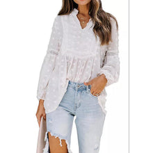 Load image into Gallery viewer, Women’s Long‑Sleeve V‑Neck Business Casual Blouse
