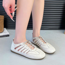 Load image into Gallery viewer, Women's French Hollow Mary Jane Flats – Lace-Up Hidden Platform
