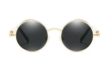 Load image into Gallery viewer, Luxury Popular Retro  Gothic Steampunk Polarized Men and  Women Brand Designer Vintage Round High Quality Metal Frame Sunglasses With UV400 Protection
