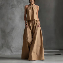 Load image into Gallery viewer, Loose-Fitting Sleeveless Top and Wide-Leg Pants Two-Piece Set.
