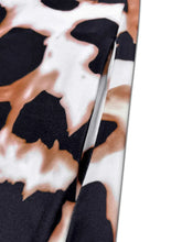 Load image into Gallery viewer, Plus Size Leopard Print Short Sleeve Maxi Dress with Side Slit
