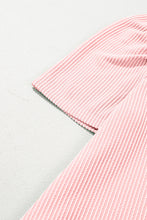 Load image into Gallery viewer, Blossom Corded Crew Neck Puff Sleeve Mini Dress
