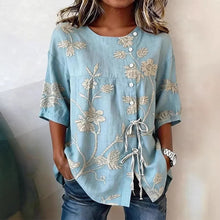 Load image into Gallery viewer, Women's Floral 3D Print Pullover Top – Loose Fit Elegant Casual S to 3XL
