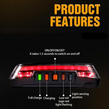 Load image into Gallery viewer, 8 Modes Rear Lamp Smart Bike Wireless Remote Turn Signal Light Waterproof USB Rechargeable Bicycle LED Taillight Wireless Remote Control Bike Rear Light Back USB Safety Warning Cycling Light
