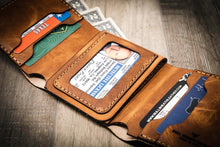 Load image into Gallery viewer, Badge Trifold Wallet - Saddle Tan
