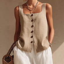 Load image into Gallery viewer, Women's Front-Button Cardigan Sleeveless Top &amp; Long Pants Set
