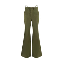 Load image into Gallery viewer, R13 Green Cotton Flared Pants
