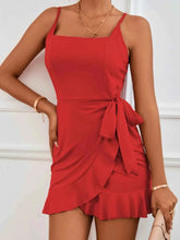 Load image into Gallery viewer, Tie Detail Wrap : Cami Mini Dress
