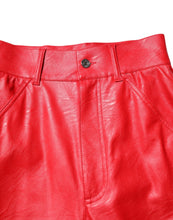Load image into Gallery viewer, Dolce &amp; Gabbana Red Viscose High Waist Tapered Trouser Pants
