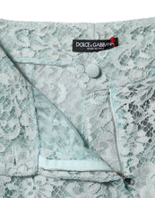 Load image into Gallery viewer, Dolce &amp; Gabbana Mint Green Cotton Floral Lace Trousers Pants
