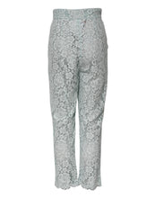 Load image into Gallery viewer, Dolce &amp; Gabbana Mint Green Cotton Floral Lace Trousers Pants

