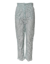 Load image into Gallery viewer, Dolce &amp; Gabbana Mint Green Cotton Floral Lace Trousers Pants
