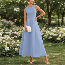 Load image into Gallery viewer, Women's Slim-Fit Long Vest Dress – A-Line High-Waist Sleeveless
