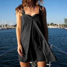 Load image into Gallery viewer, Square Collar Jumpsuit - Summer Shorts Suspender Skirt

