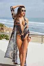 Load image into Gallery viewer, Floral High Cut : Swimsuit &amp; Kimono

