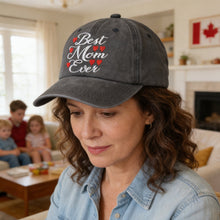 Load image into Gallery viewer, Best Mom Ever Adjustable Embroidered Wash Cotton Cap
