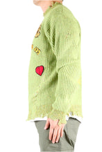 Load image into Gallery viewer, ORION Heavy Gauge Ripped Knit Sweater with patches
