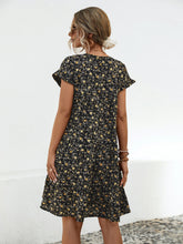 Load image into Gallery viewer, Floral Round Neck Short Sleeve Dress Elegant &amp; Effortless Everyday Style Women Dress
