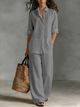 Load image into Gallery viewer, Women's Bohemian Top &amp; Pants Set – Resort Lounge Co-ord
