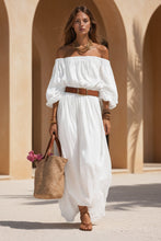Load image into Gallery viewer, Women's Off-Shoulder Balloon Sleeve Maxi Dress
