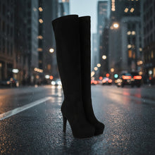 Load image into Gallery viewer, Suede Elastic Over-the-Knee High Heel Riding Boots Women
