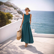 Load image into Gallery viewer, Mediterranean Contrast Color Vacation Dress – 7 Colors, S–3XL
