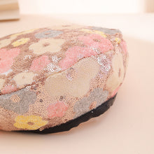 Load image into Gallery viewer, Sequin Flower Beret – Trendy Painter's Hat for Women | Outdoor &amp; Everyday Style
