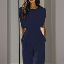 Load image into Gallery viewer, Women’s wide-leg short sleeve jumpsuit
