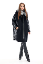 Load image into Gallery viewer, Genuine Silver Fox Fur Italian Cashmere Wool Freudenberg Comfortemp® Coat

