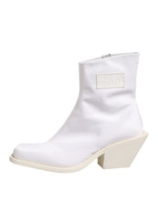 Load image into Gallery viewer, Maison Margiela White Square Heel Zip Ankle Boots Shoes
