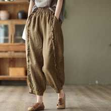 Load image into Gallery viewer, Women's High-Waist Solid-Color Capri Harem Pants
