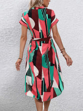 Load image into Gallery viewer, Stylish Tie Waist : Short Sleeve Dress

