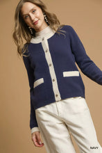 Load image into Gallery viewer, Umgee Two-Tone Button Front Cardigan
