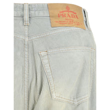 Load image into Gallery viewer, Prada Light Blue Cotton Casual Pants
