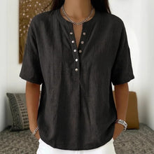 Load image into Gallery viewer, Women's Solid Color Loose-Fit Short-Sleeve Pullover Top
