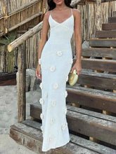 Load image into Gallery viewer, White Flower Maxi : Cami Dress
