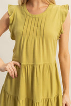 Load image into Gallery viewer, Round Neck Ruffle Sleeve Tiered Dress For Women – Feminine and Playful Tiered Dress with Ruffle Sleeves for Casual or Dressy Occasions
