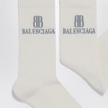 Load image into Gallery viewer, Balenciaga Nano Bb Socks In White Cotton Blend Men
