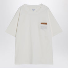Load image into Gallery viewer, Bottega Veneta Women White T-Shirt With Woven Detail
