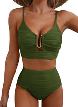 Load image into Gallery viewer, Women's Solid Color Gathering Swimsuit
