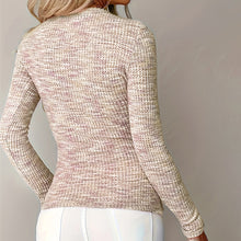 Load image into Gallery viewer, 👗 Women’s V-Neck Half-Zipper Slim Fit Long-Sleeve Tunic Top
